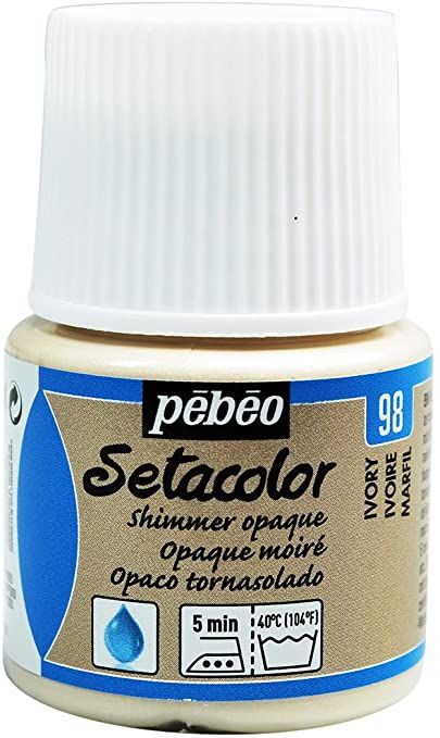 Pebeo Peinture textile Setacolor opaque effet métallique - Argenté - 45 ml  pas cher 