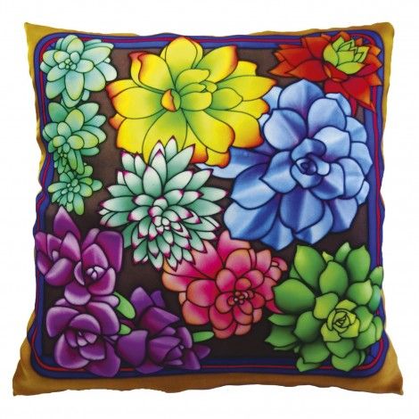 SUCCULENTES housse de coussin 40x40 cm NOUVEAU