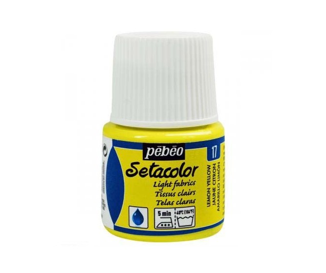 peinture tissus sétacolor tissus clairs pébéo 45 ml