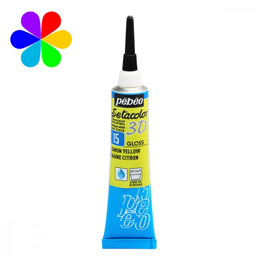 peinture tissus sétacolor brillant pébéo 3D 20 ml FIN DE STOCK