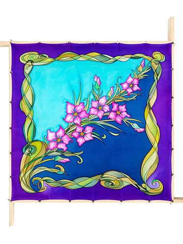 Iris carré 90x90 pongée n°9