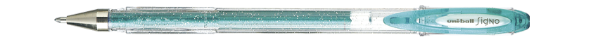 stylo signature pailleté vert