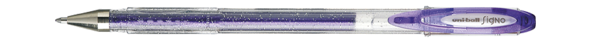 stylo signature pailleté violet