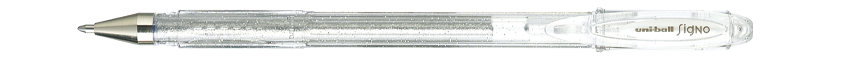 stylo signature pailleté argent