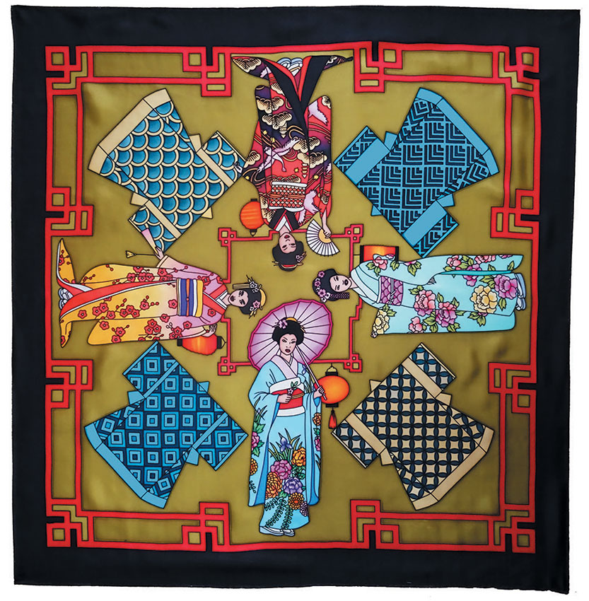Geishas carré 90x90 cm P9 
