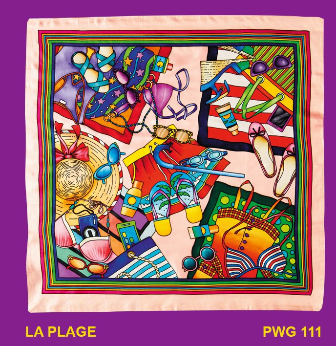 La plage carré 90x90 cm pongée N°9