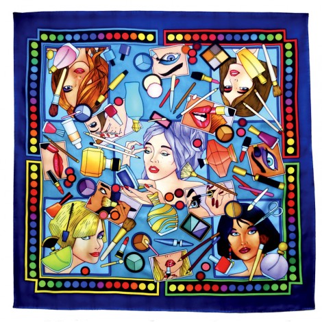 Make up carré 90x90 cm pongée N°9 