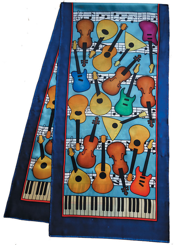 Music Echarpe 180 x 43 cm pongée N°9