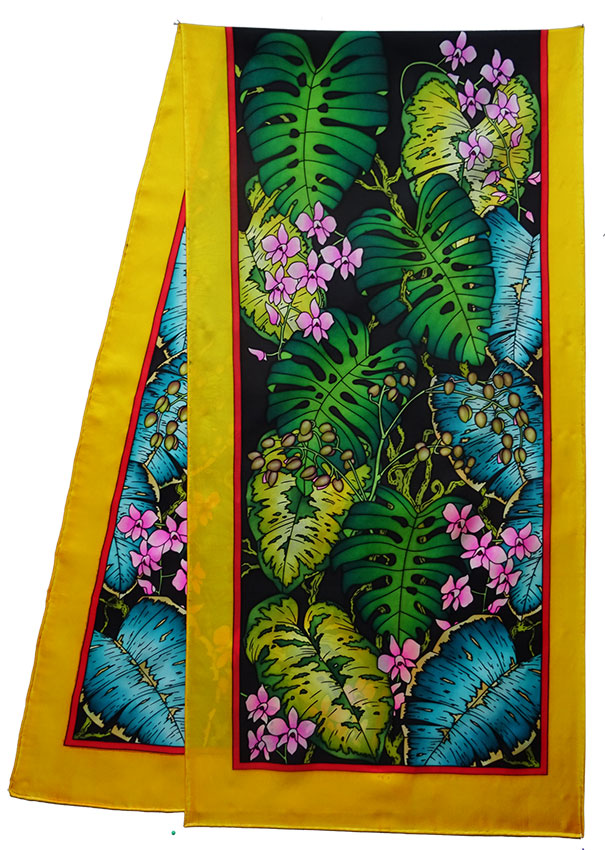 Katleaya pashmina 180 x 43 cm pongée N°9