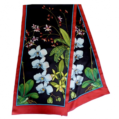 Orchidée pashmina 180 x 43 cm 