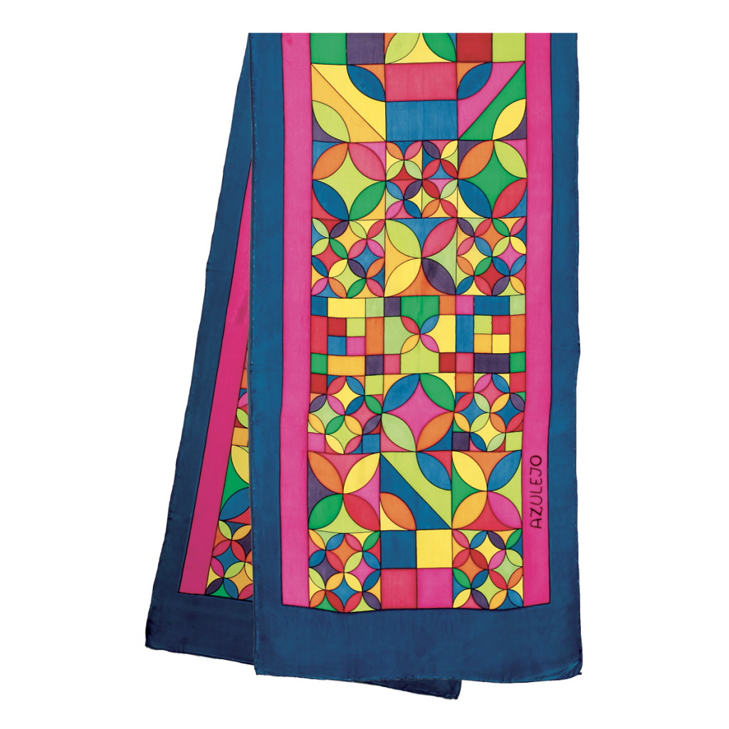 Azulejo pashmina 180 x 43 cm pongée N°9 